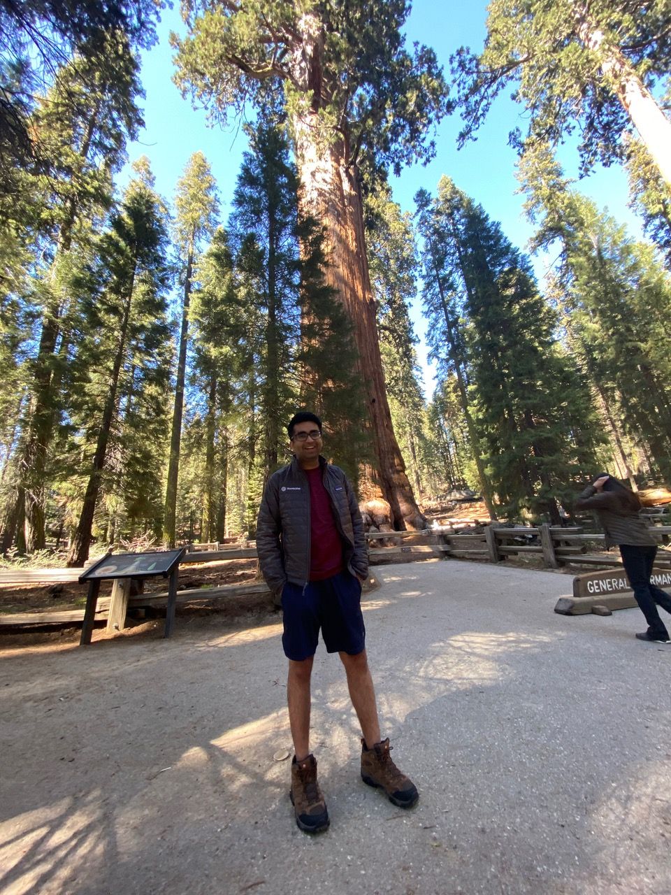 Dipack Panjabi hiking in the Red Woods
