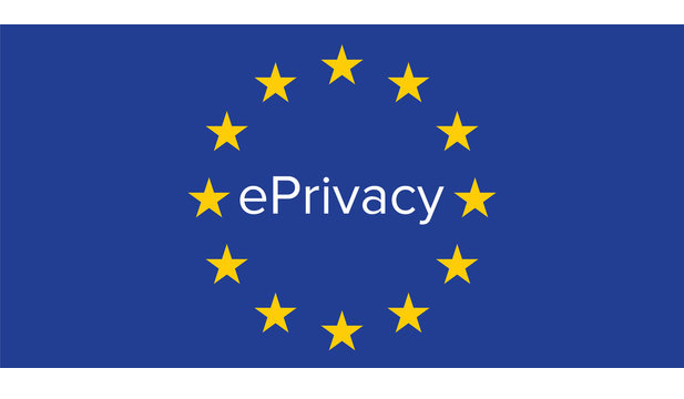 An EU flag with the text ePrivacy in the center