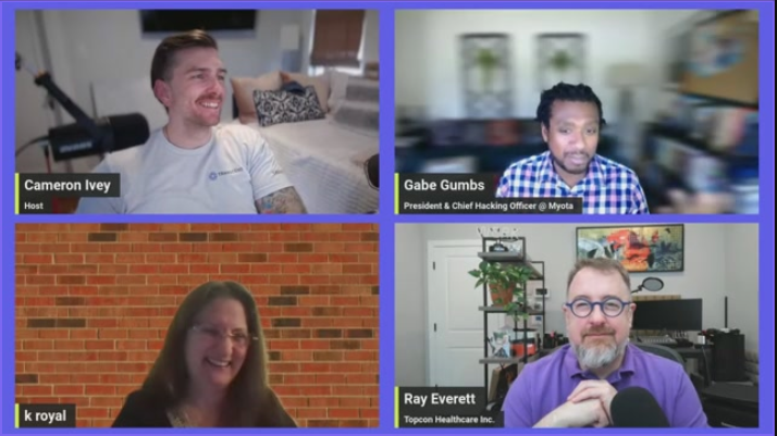 Cameron Ivey, Gabe Gumbs, K Royal, and Ray Everett speaking in a webinar on choosing the right privacy ally