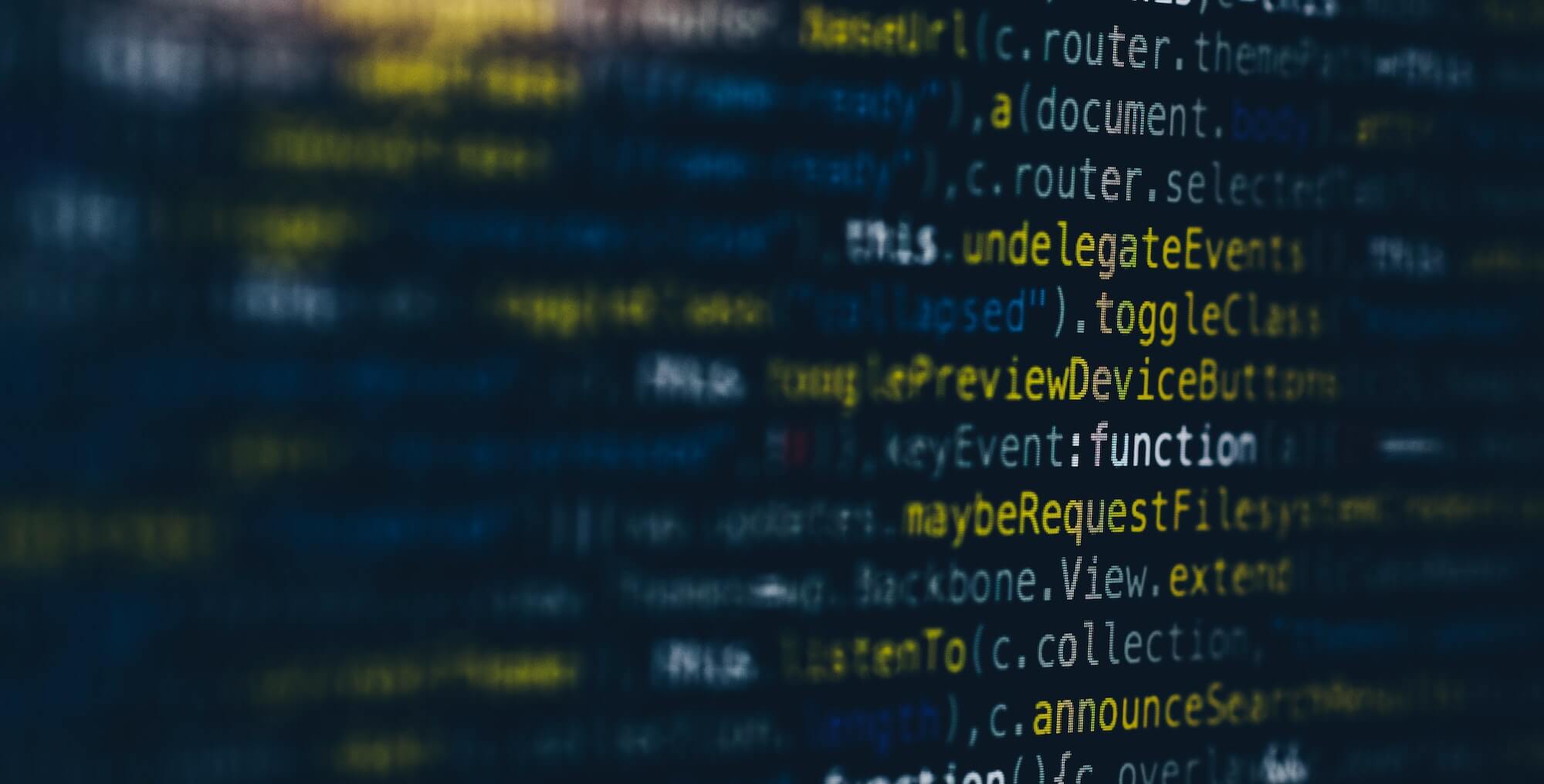 Close up view of computer code