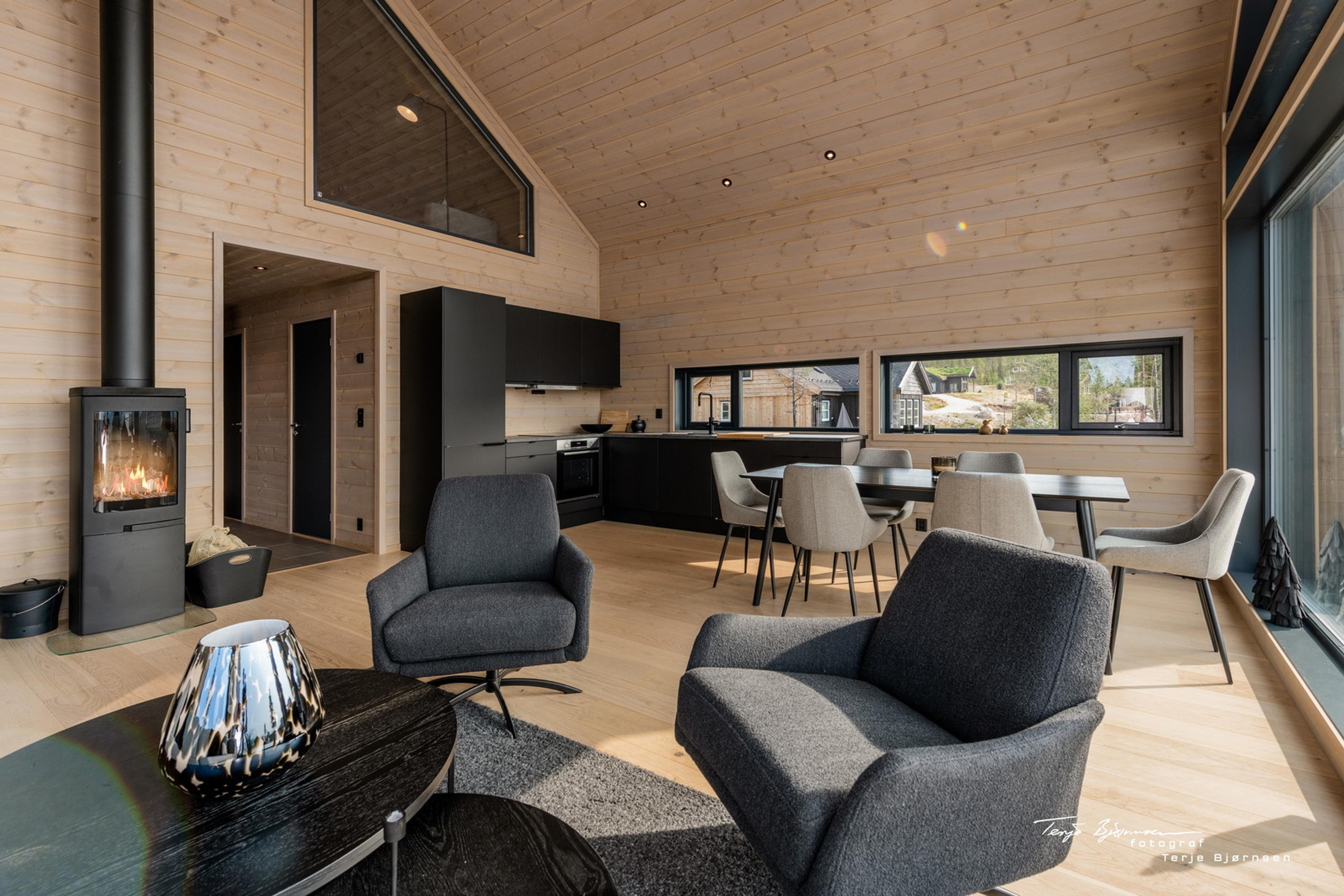 Turufjell - Hallingdal Innflytningsklar, møblert moderne hytte med SKI IN/OUT