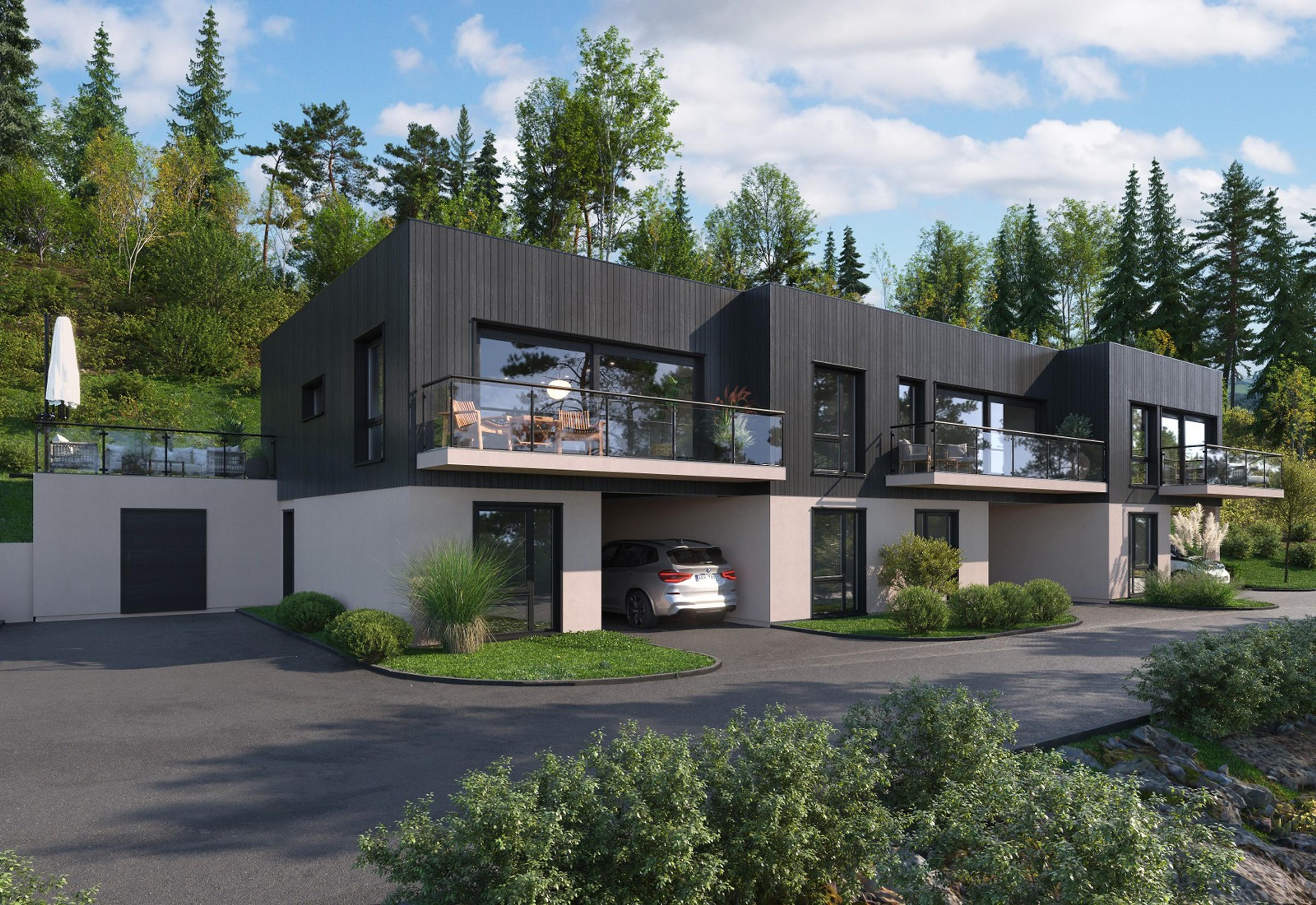 Moderne rekkehus i veletablert nabolag på Voss