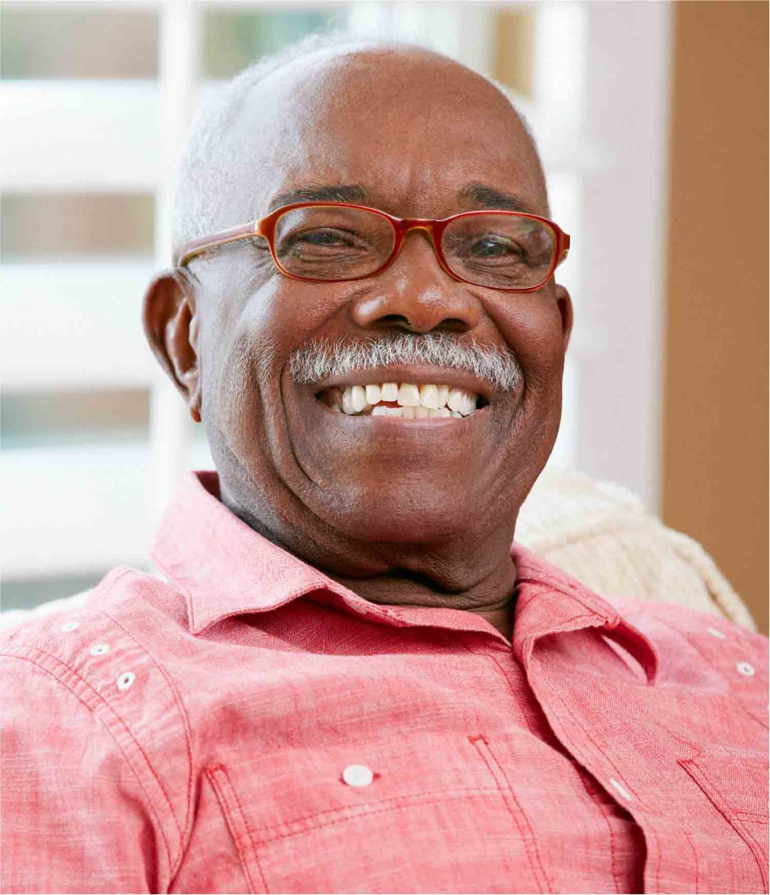 elderly man smiling