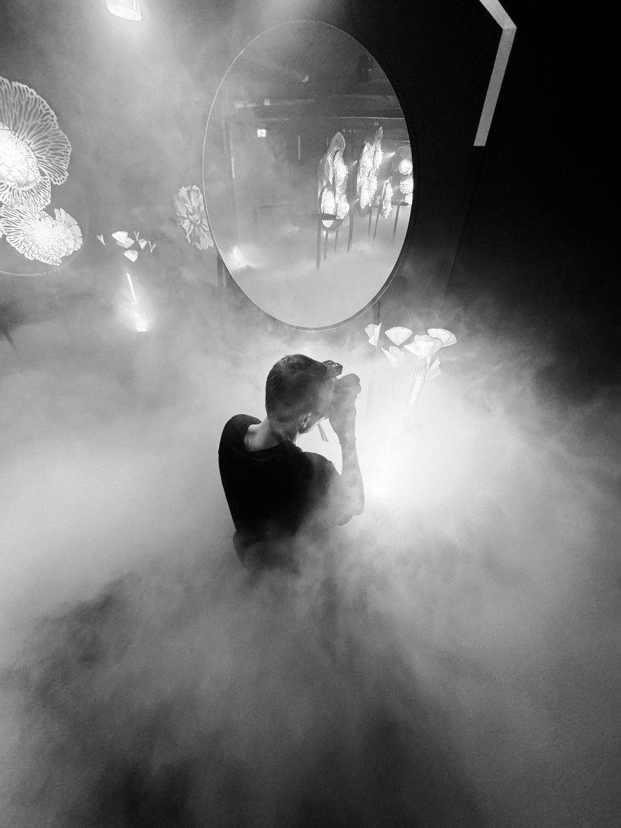 Shooting through fog on set