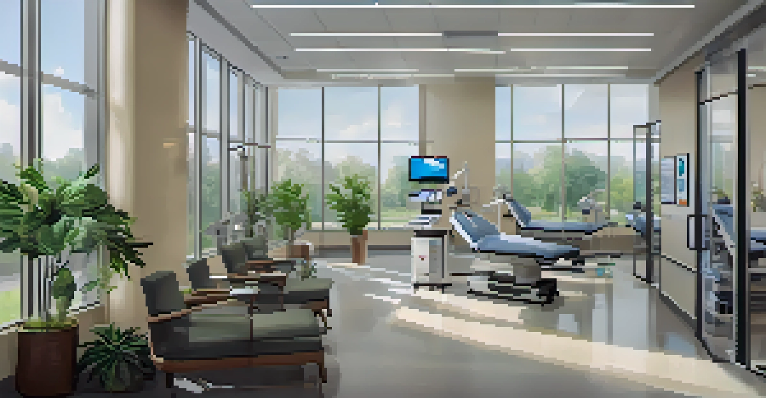 Interior of a modern healthcare facility in Houston with advanced medical equipment.