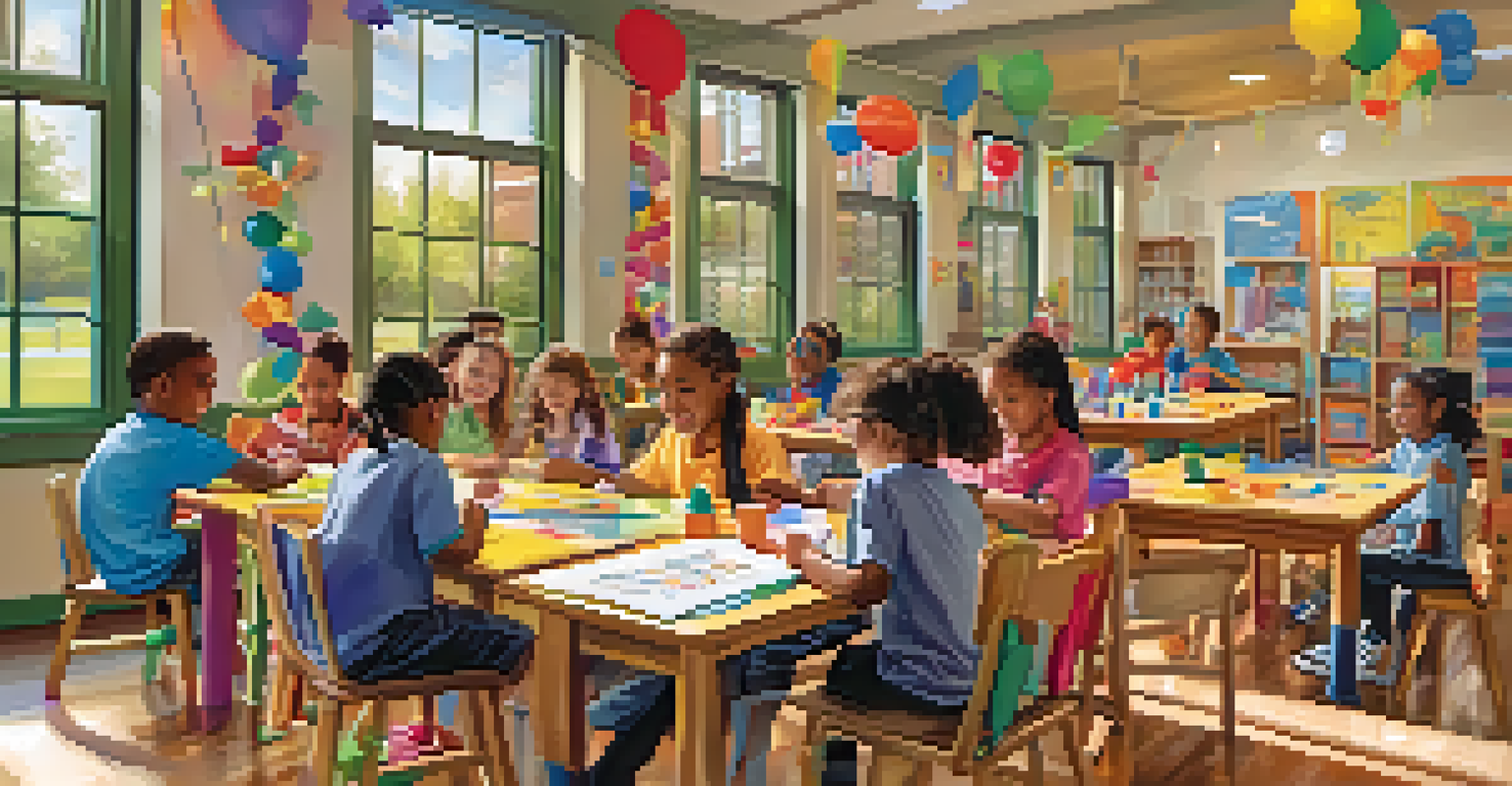 Children in an after-school program in Houston engaged in activities like arts and crafts, sports, and tutoring in a bright environment.