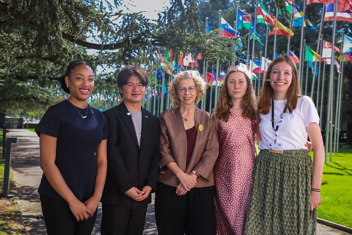 Children and youth representatives with UNEP leadership at a regional consultation