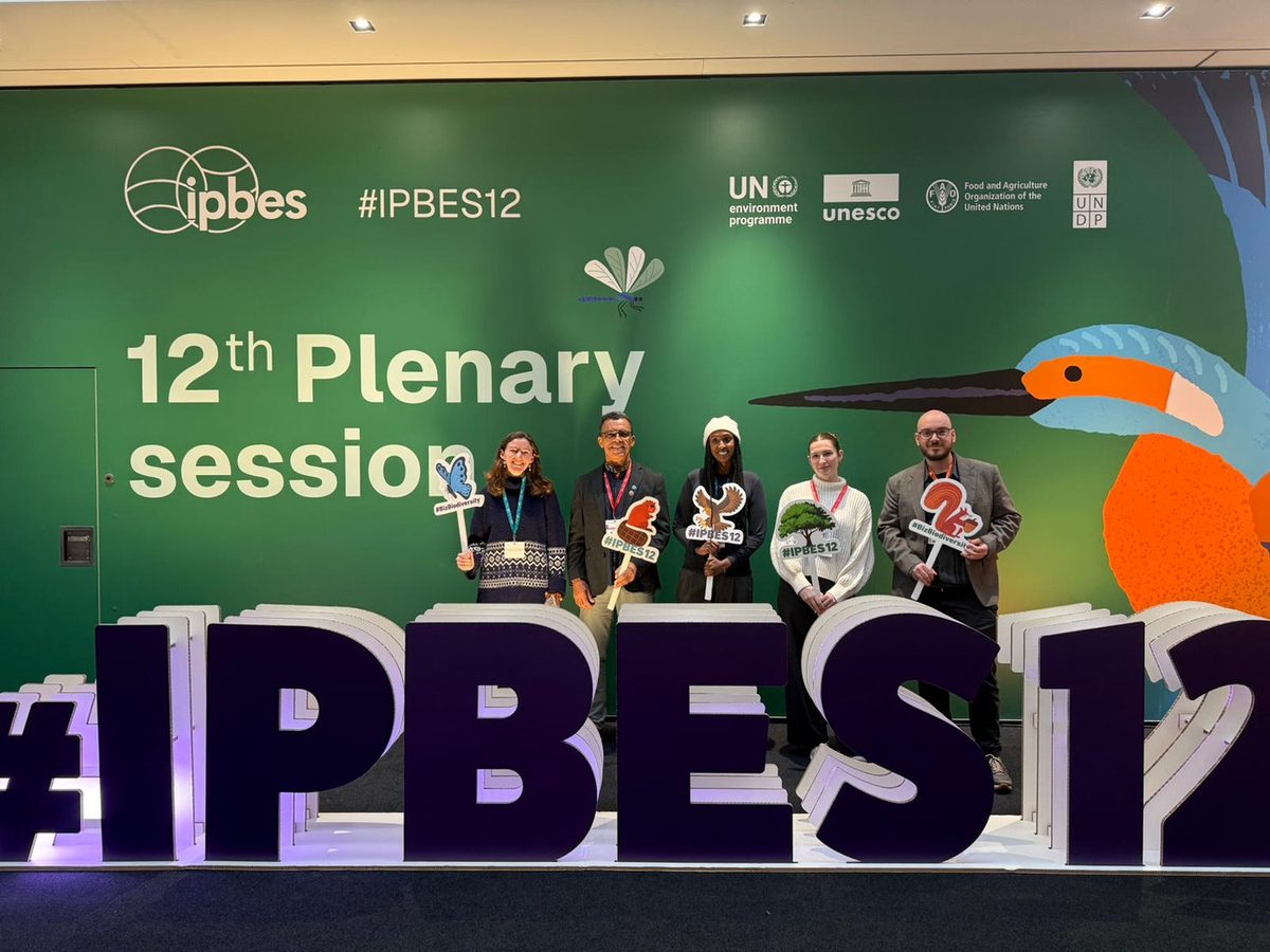 CYMG to UNEP on February 6, 2026, pictured with Dr. David Obura, Chair of IPBES