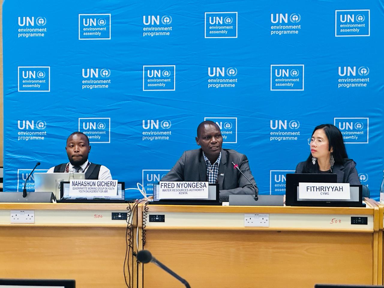 Nahashon Gicheru (Kenyan Government AMR Lead) delivering remarks at YEA-3