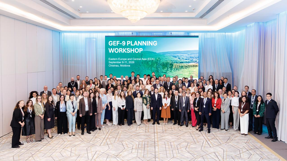 Group photo at the GEF-9 Planning Workshop