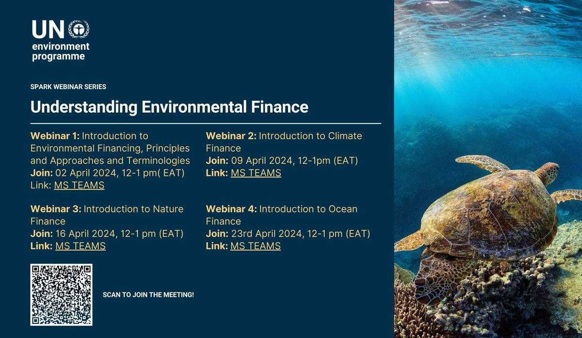 UNEP SPARK Webinar Series: Understanding Environmental Finance | CYMG