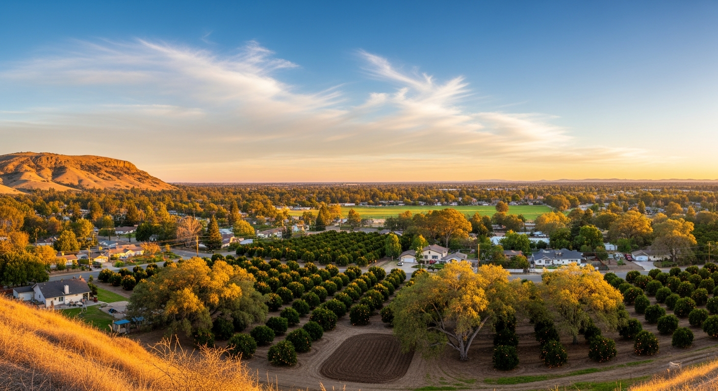 Scenic view of Orangevale, California
