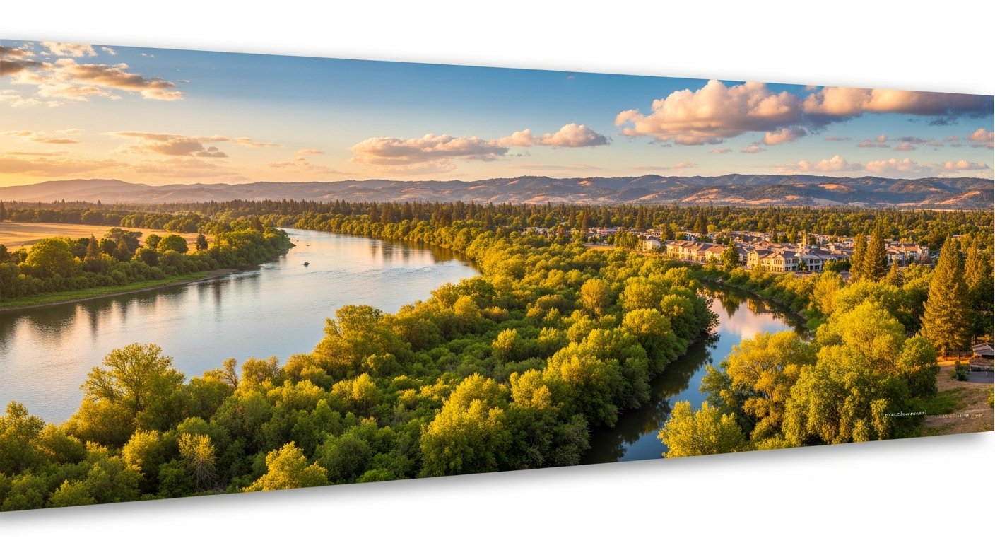Scenic view of Gold River, California