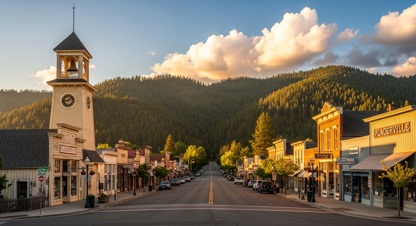 Scenic view of Placerville, California
