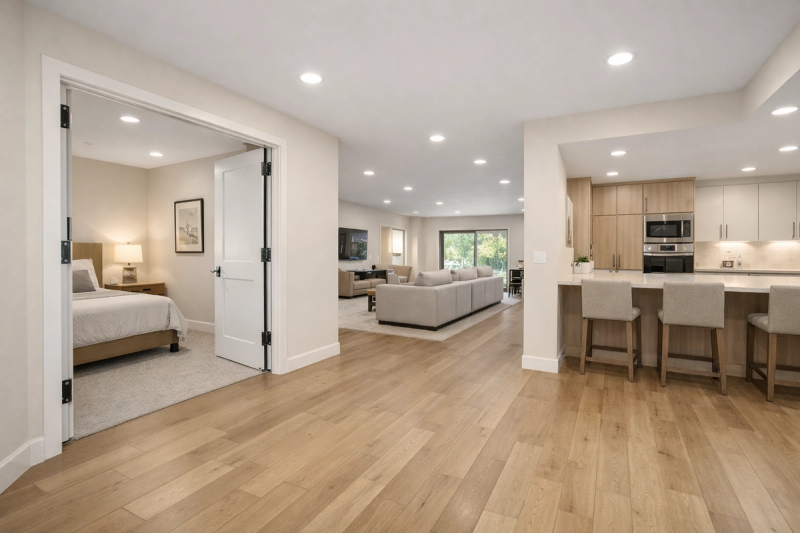 ADA interior circulation with wide hallways and doorways in Roseville, California home remodel done by western renovations