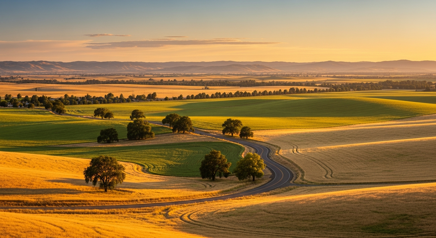 Scenic view of Pleasant Grove, California