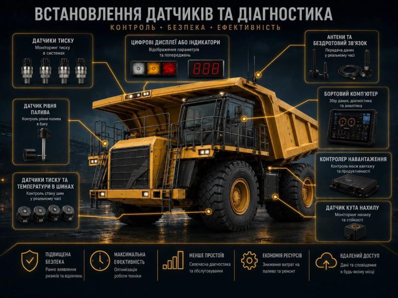 Бортове обладнання для спецтехніки: які датчики справді потрібні