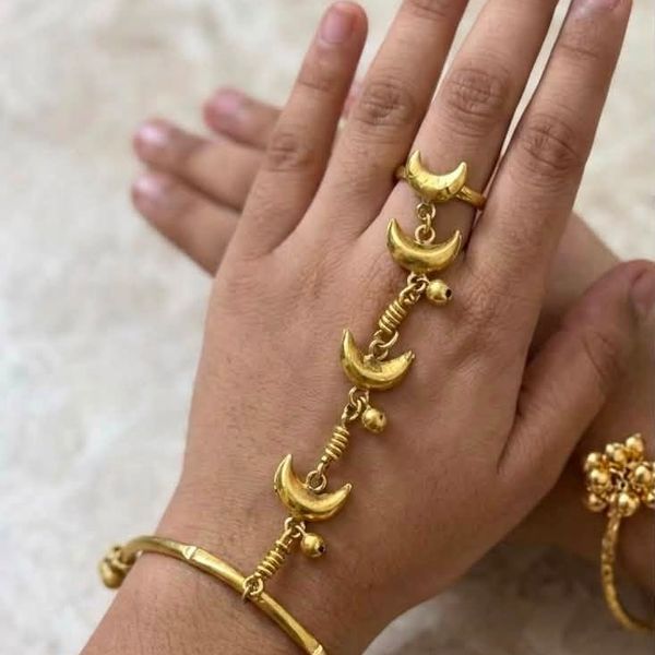 Crescent Moon Hand Chain