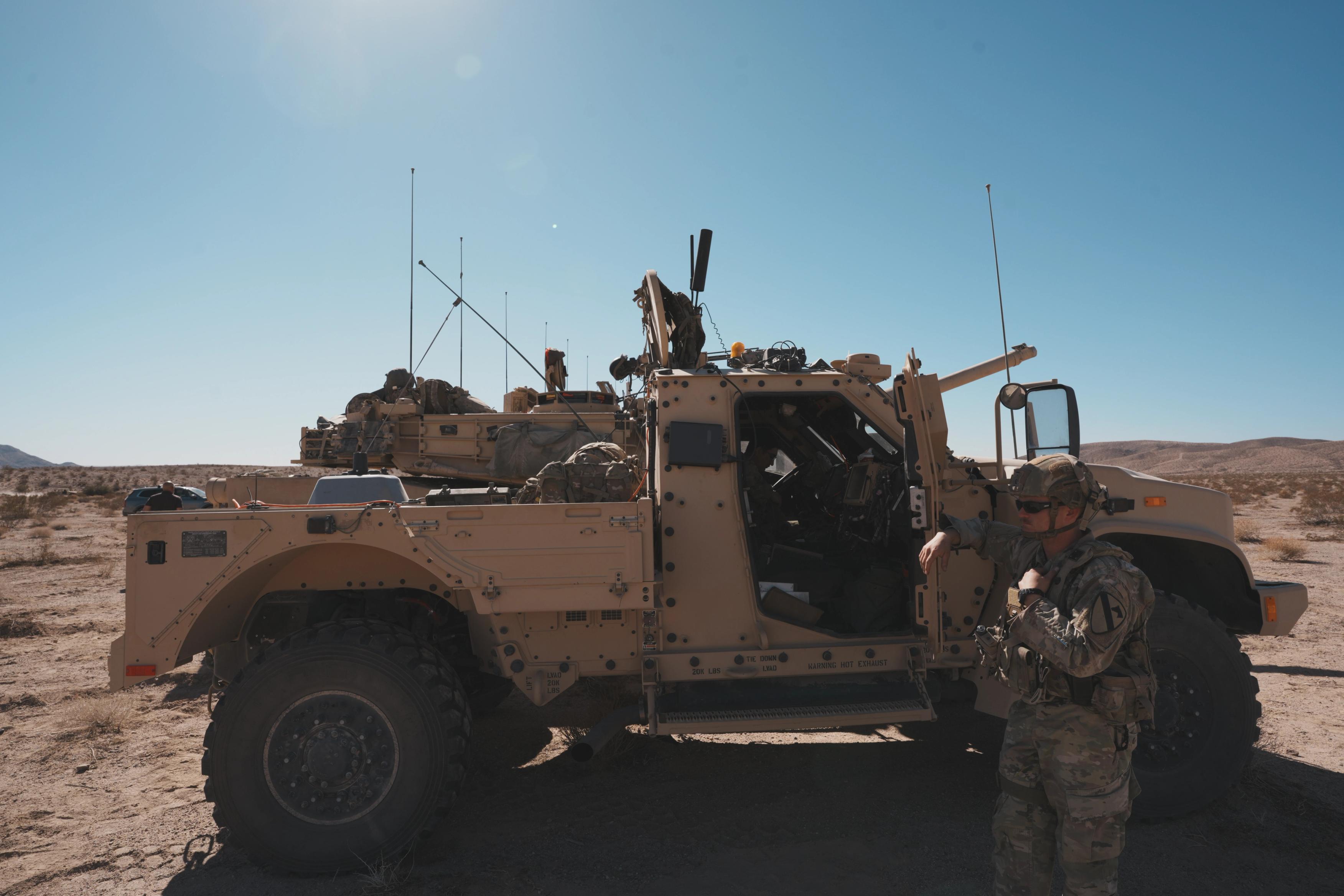 Maneuver vehicle used by 1st Cavalry Division in Desert