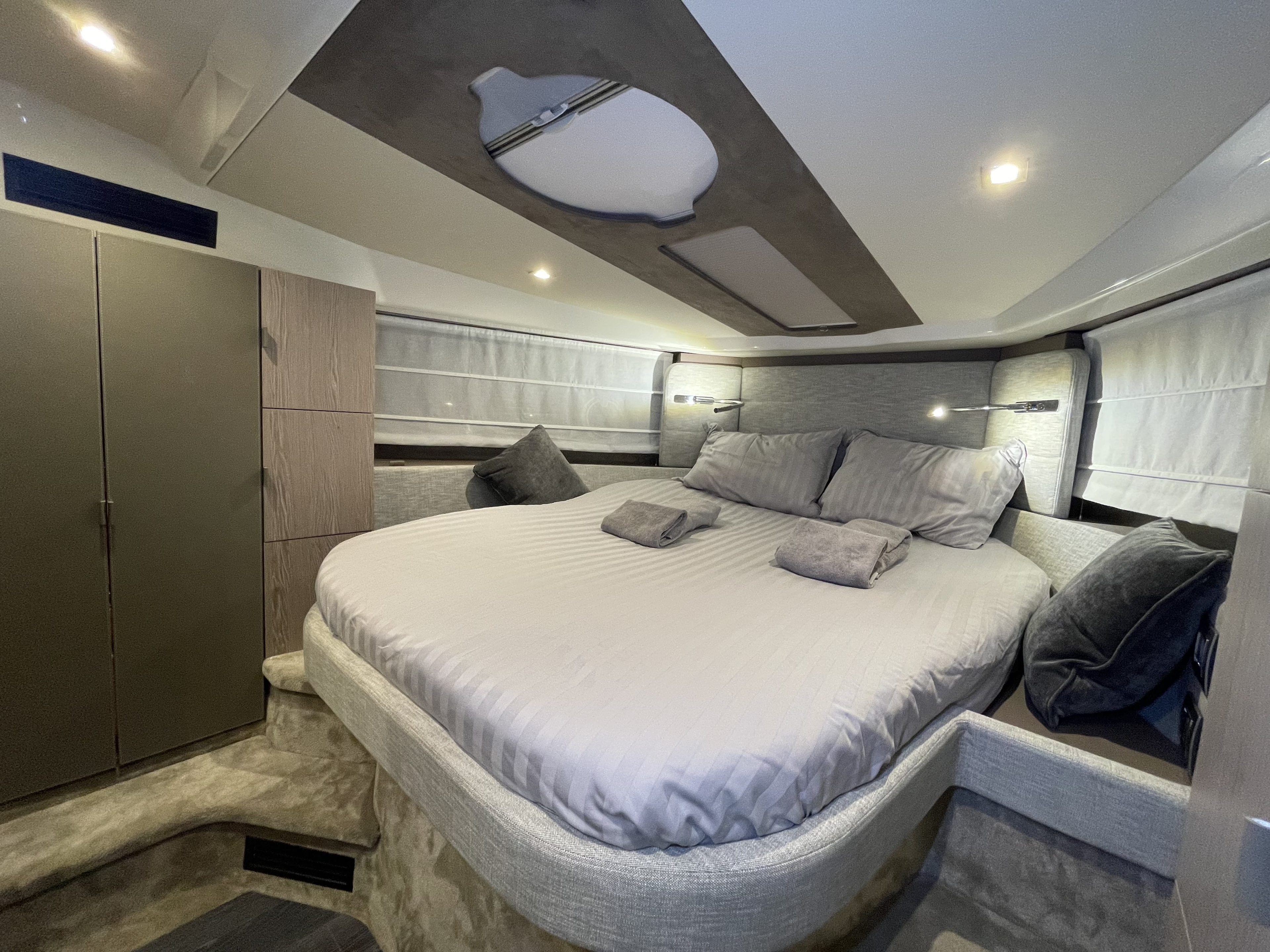 Spacious VIP cabin on a yacht