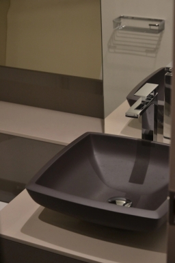 Modern washbasin in the bathoroom