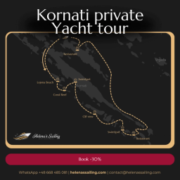 Kornati private yacht tour - map 