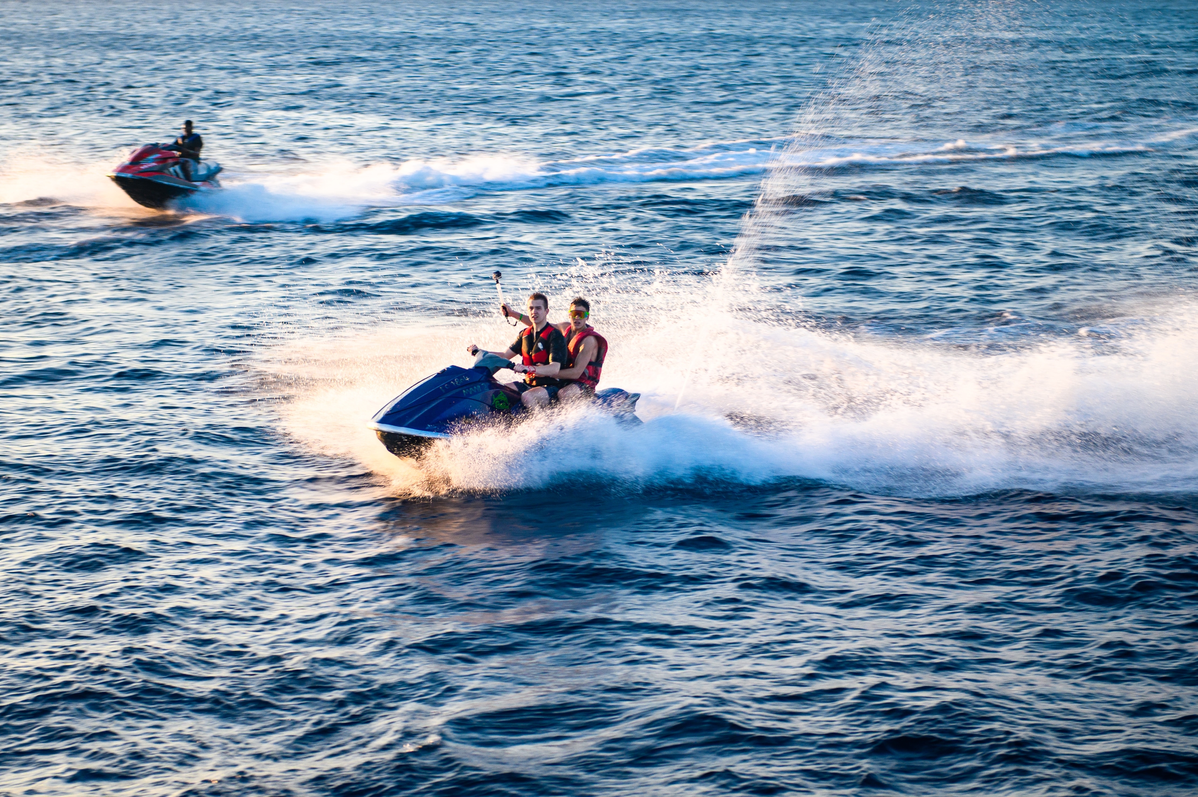 Two person having fun on a JetSki