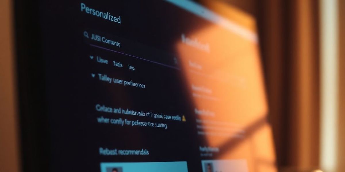 Computer screen with personalized content for service businesses.