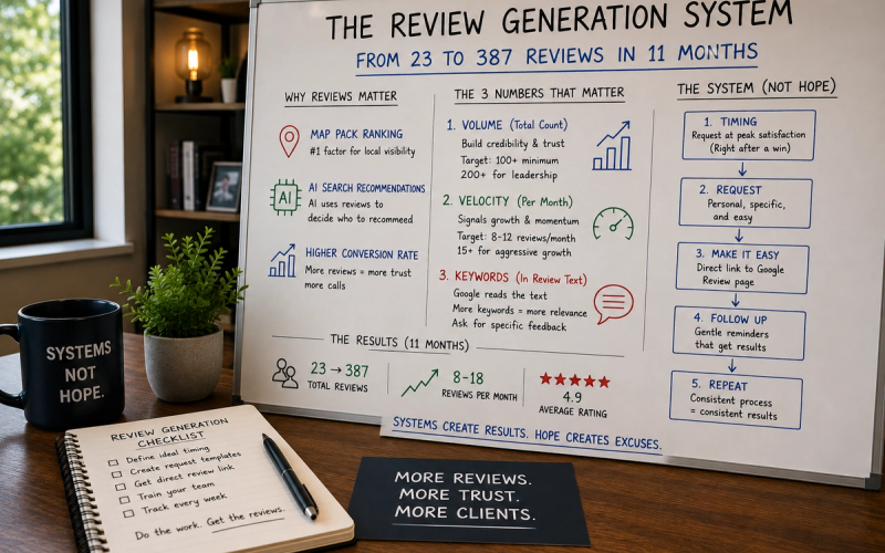 The Review Generation System That Took a Law Firm From 23 to 387 Reviews in 11 Months.