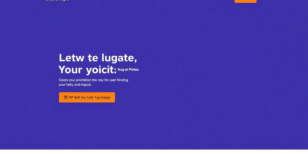 Colorful landing page design with clear call-to-action.