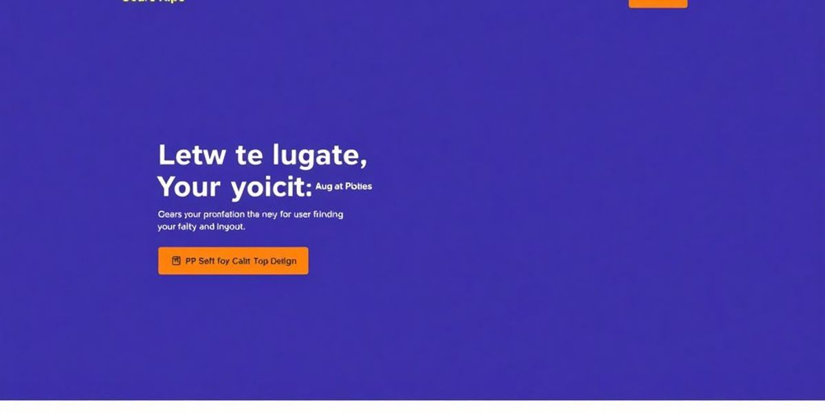 Colorful landing page design with clear call-to-action.