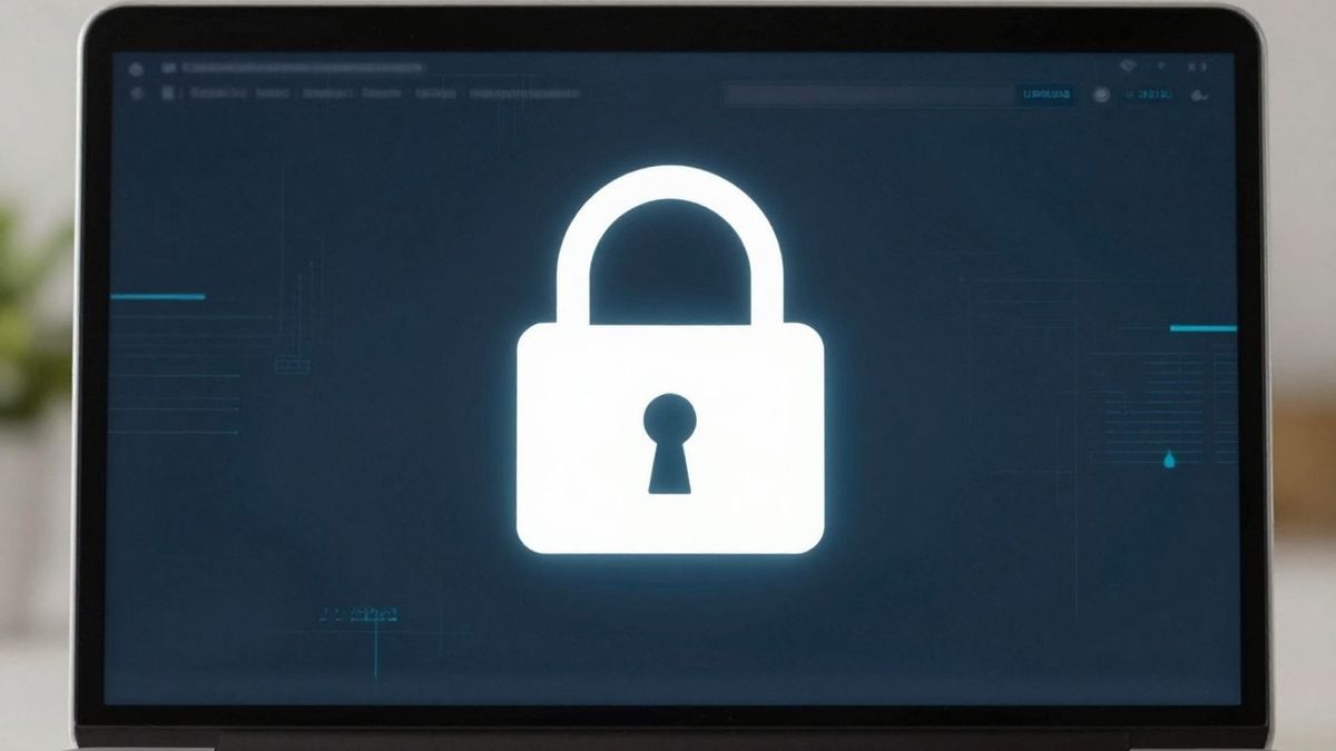 Padlock on website loading screen