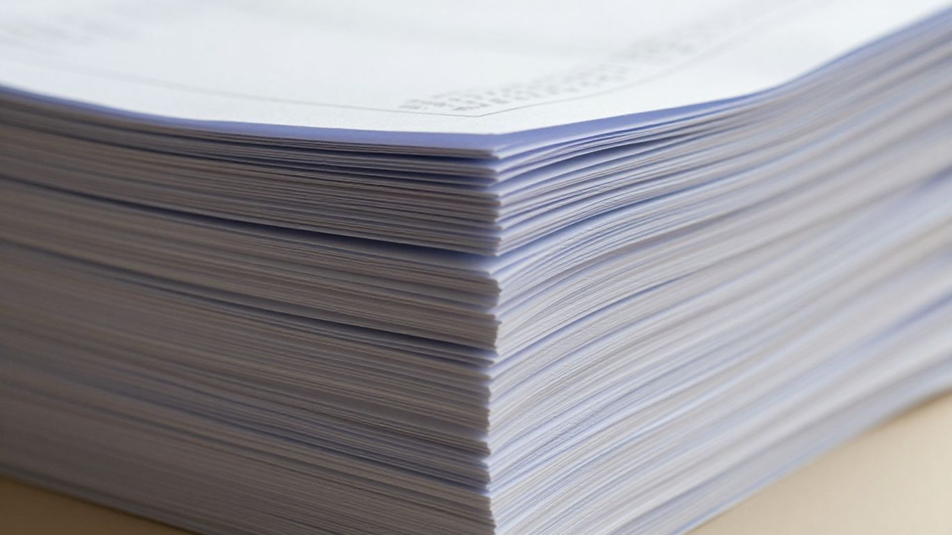 Stack of professional documents, conveying trust and evidence.