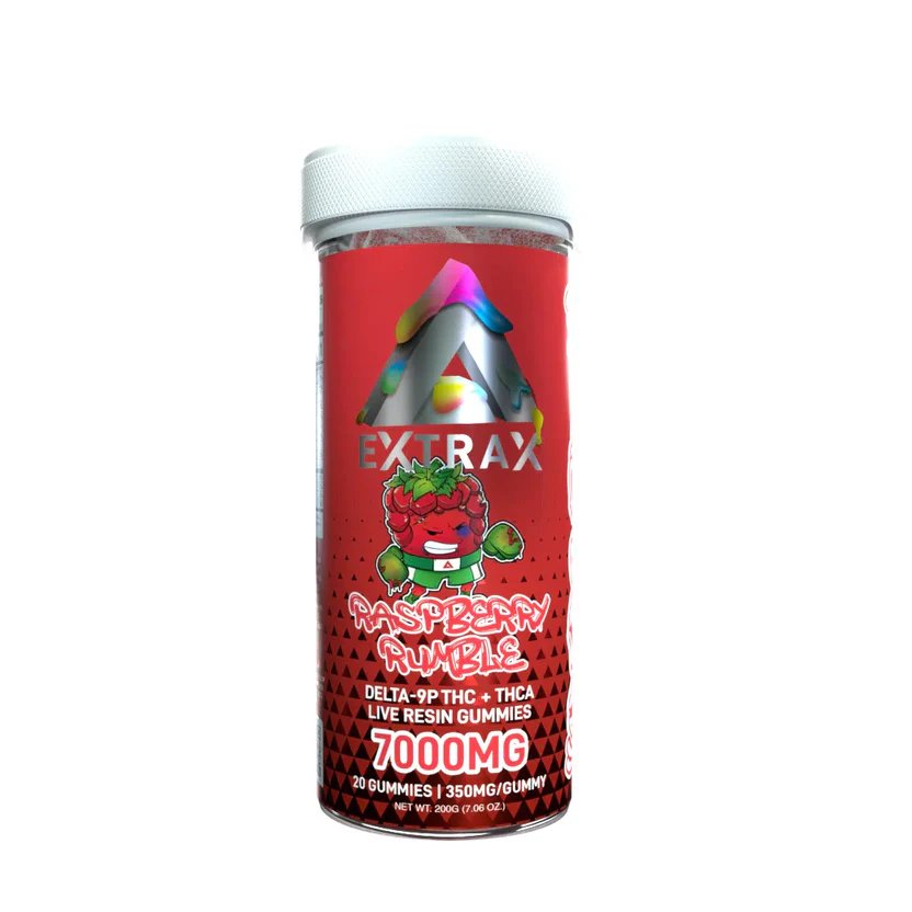 Delta Extrax Adios Blend Gummies 7000mg Blue Razz Lemonade