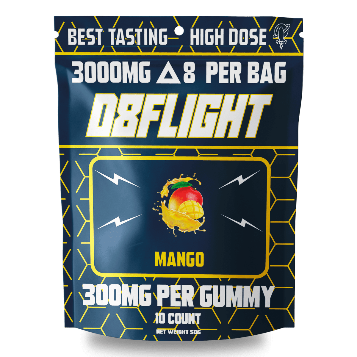 3000mg High Dose THC Gummies Mango Flavor