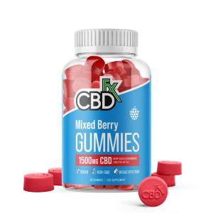 CBDfx Original Mixed Berry CBD Gummies - 1500mg Broad Spectrum