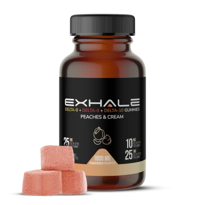Exhale Wellness Delta 8 + Delta 9 + Delta 10 Gummy Cubes