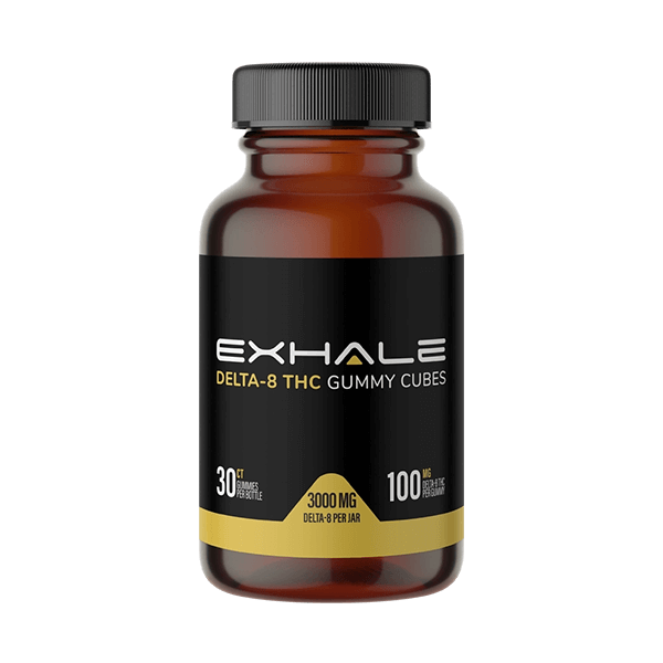Exhale Wellness Delta 8 Gummy Cubes 3000mg