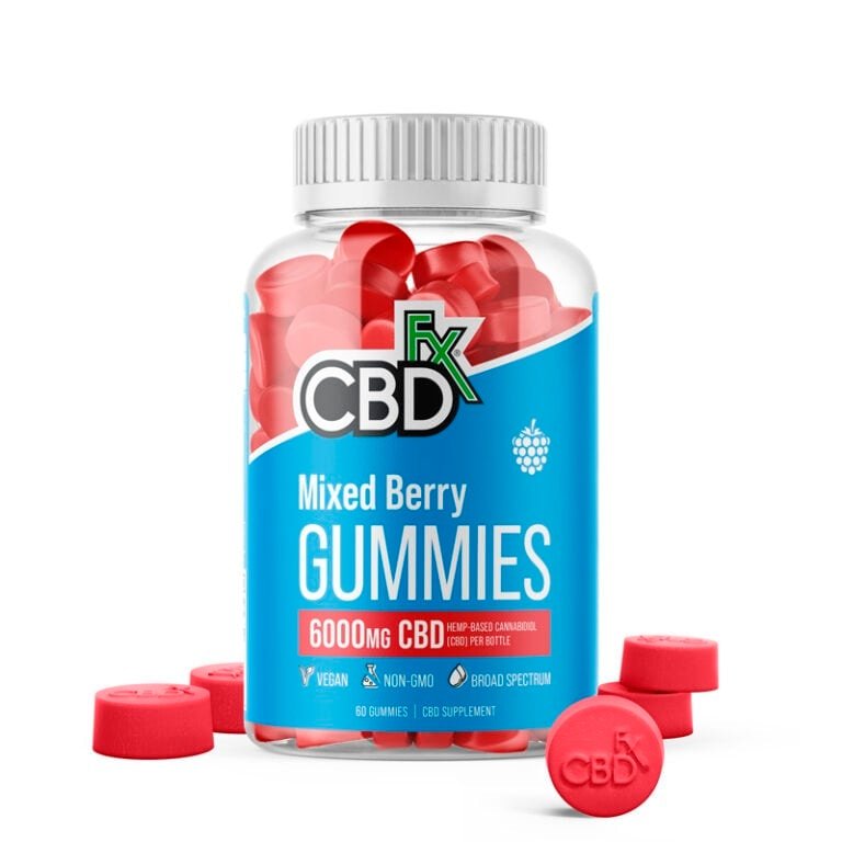 CBDfx Original Mixed Berry CBD Gummies 6000mg Professional Bottle