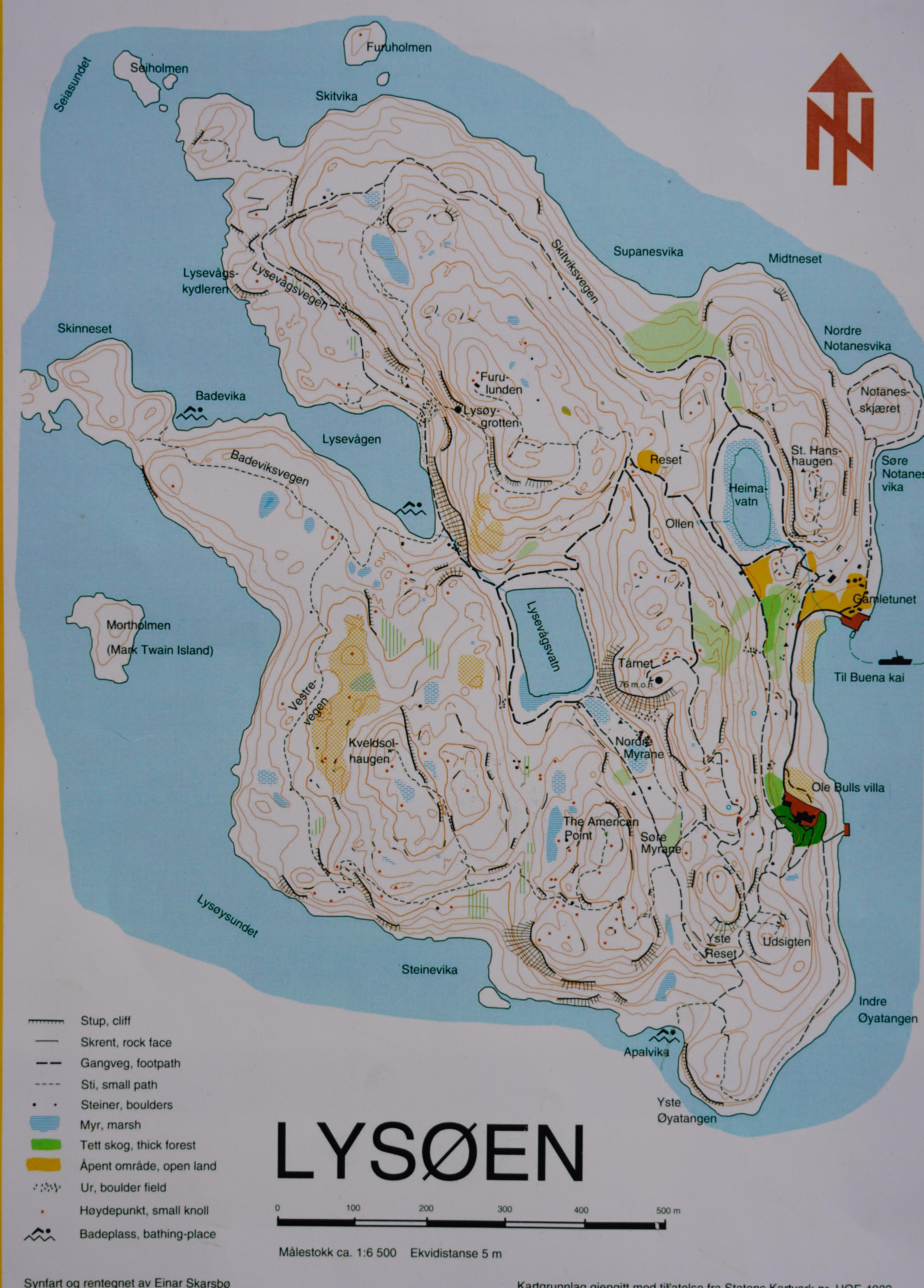 Kart over Lysøen