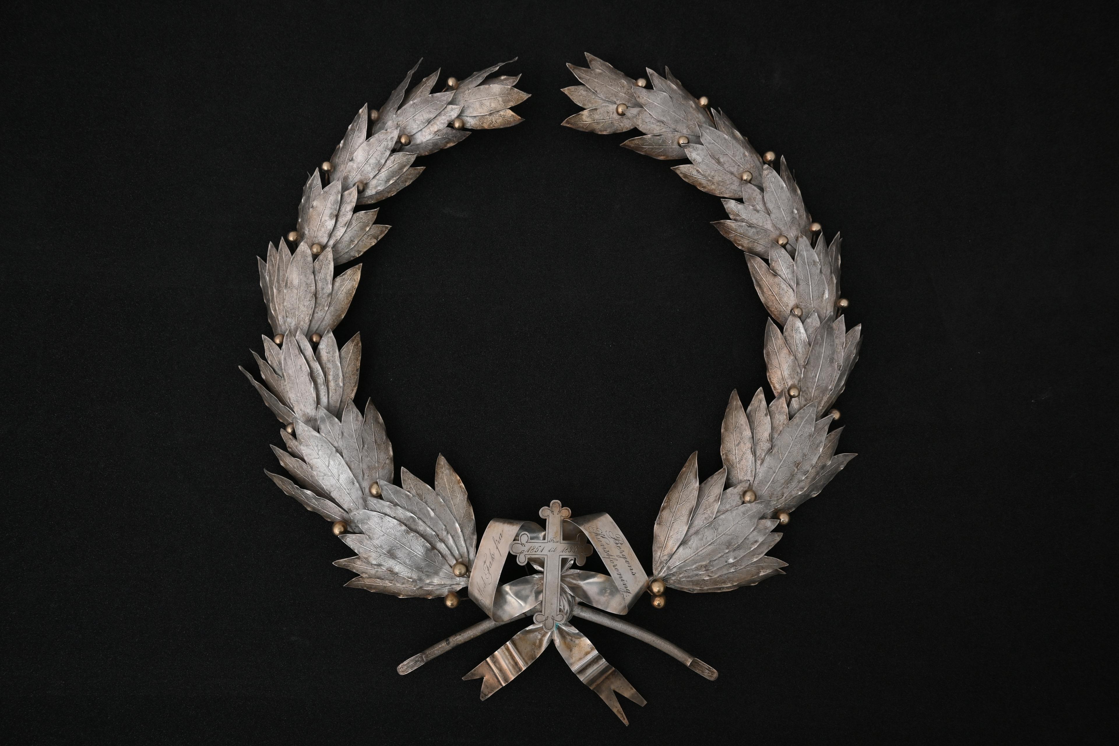 Minnekrans / Memorial Wreath, 1895 Theodor Olsen (1837–1890) Sølv / Silver Kode