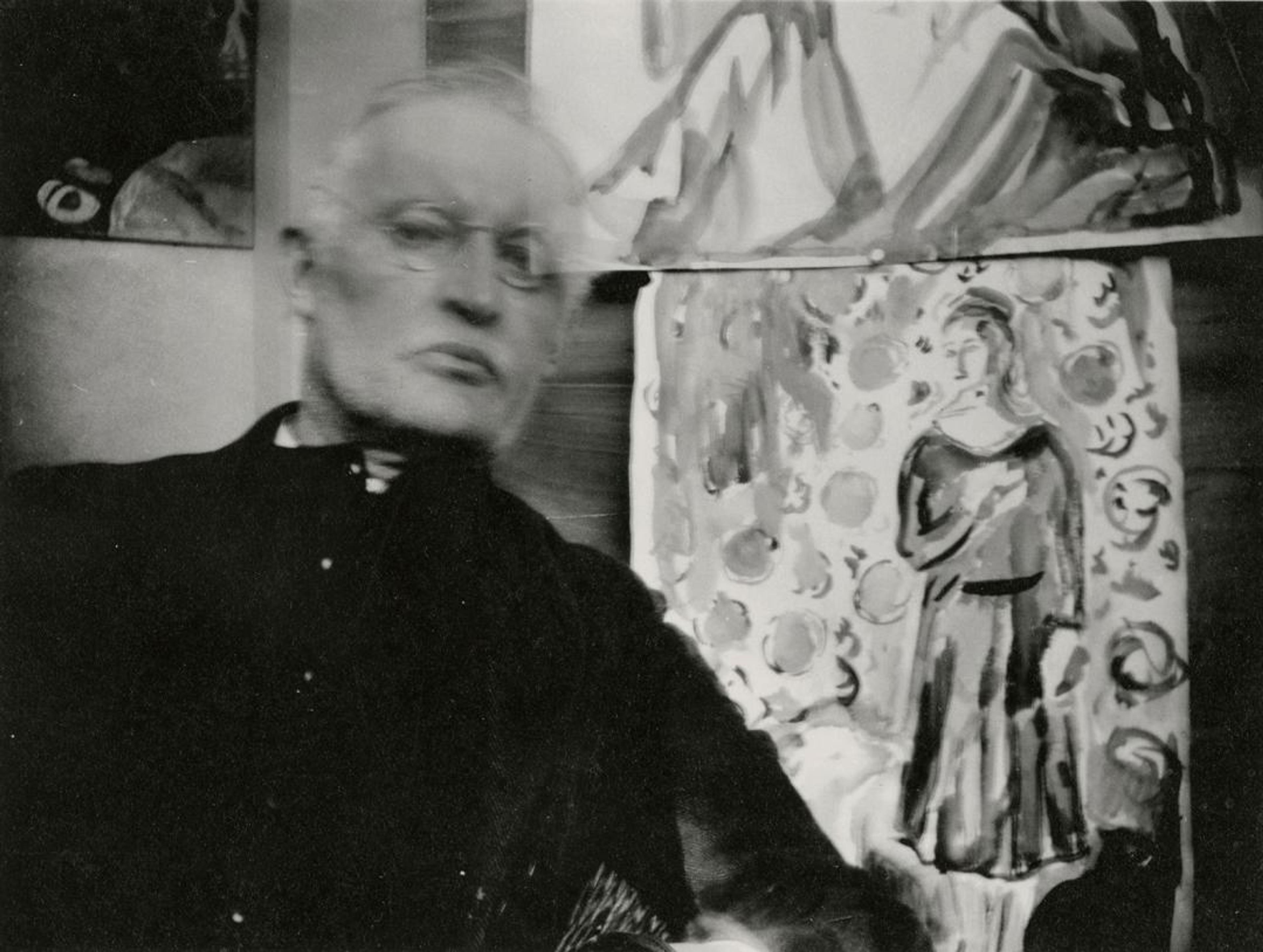 Et fotografisk selvportrett av Edvard Munch.