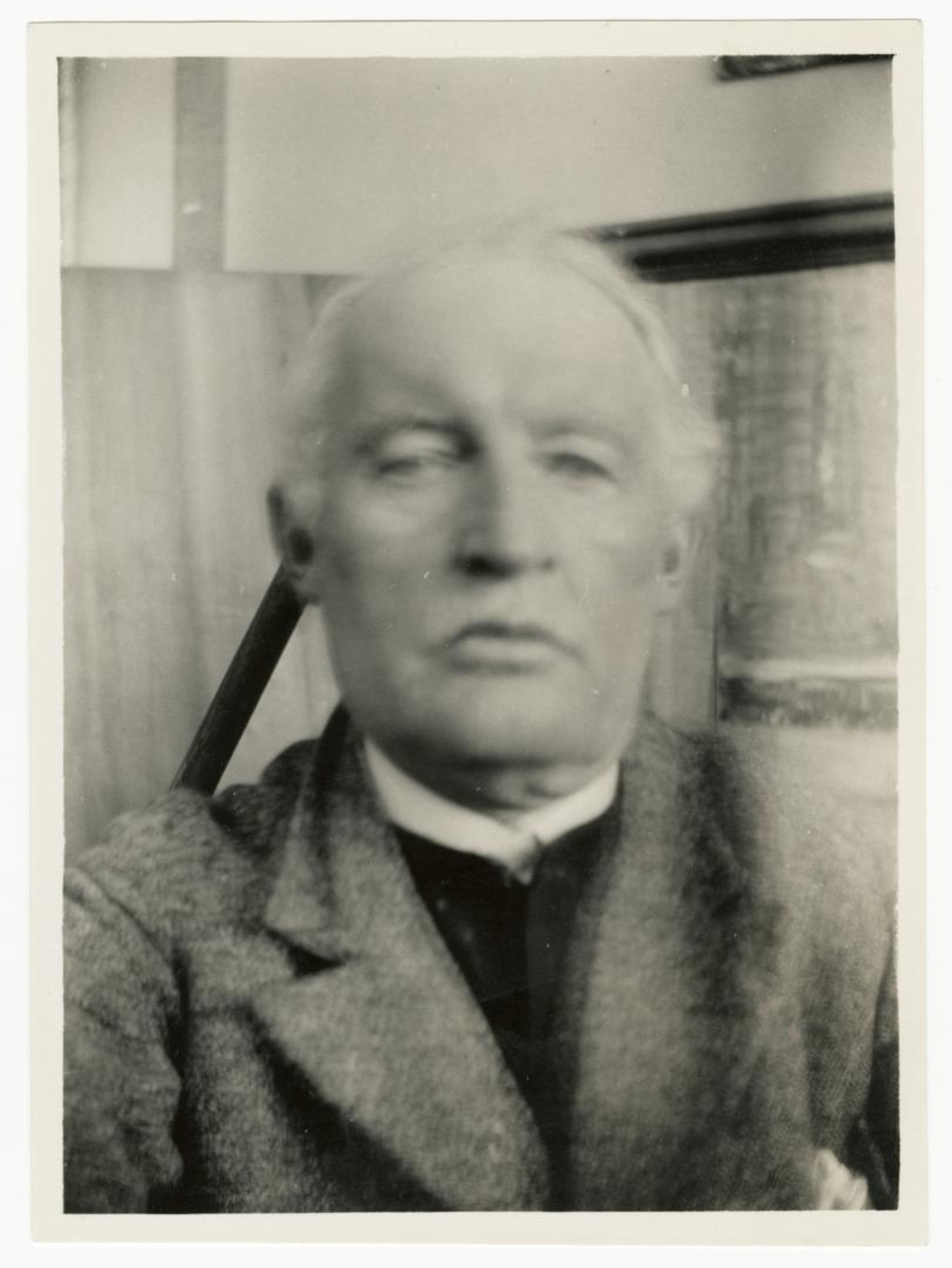 Et fotografisk selvportrett av Edvard Munch.