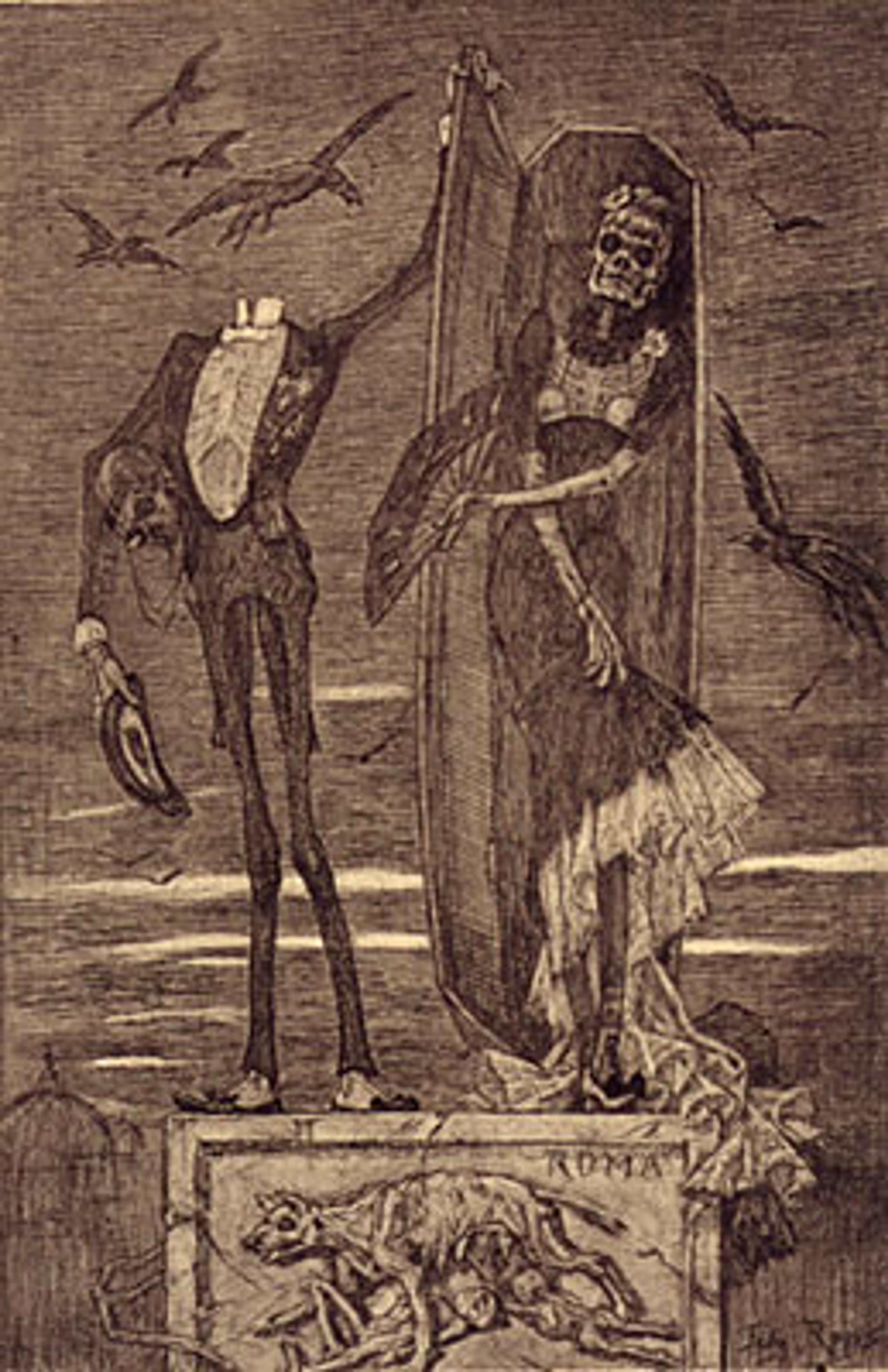 Det gode liv / The Good Life, ukjent datering / unknown date  FelicienRops(1833–1898) Radering / Etching Kode