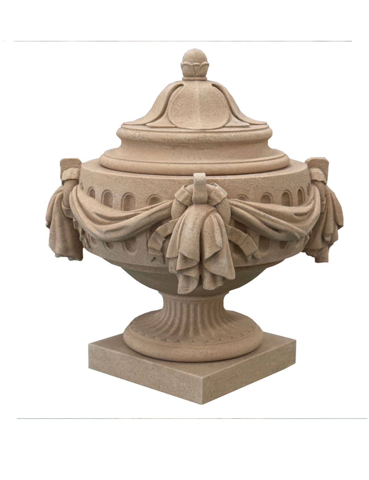 Vase avec motif drapé - view 2