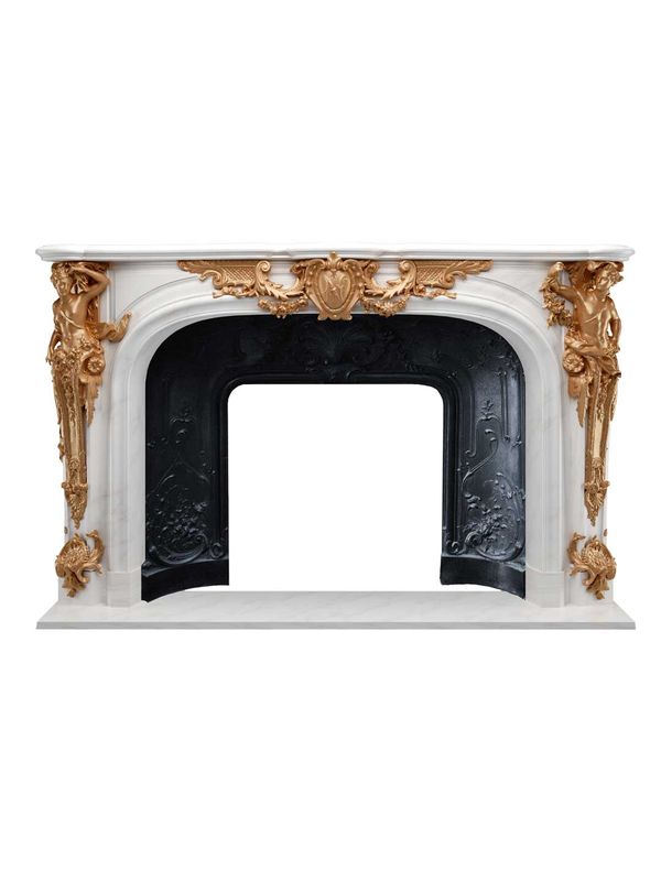 Cheminée Flore et Zéphyr - Carrare statuaire