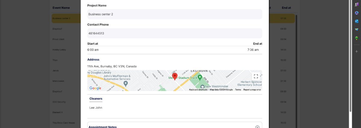 CleanCat worker app detail view