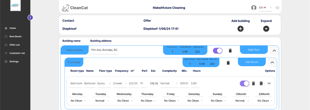 Price engine app for sales team