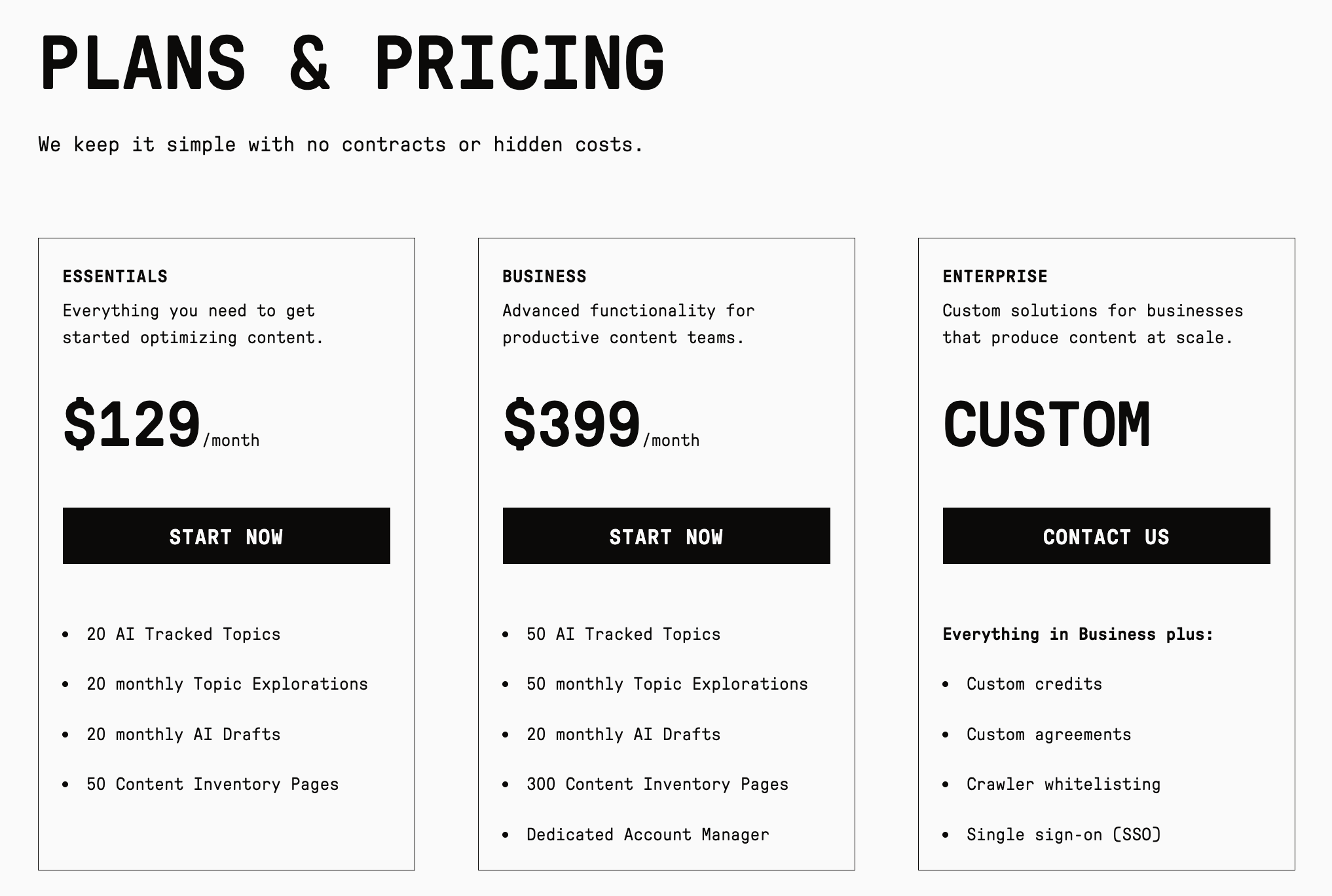 Clearscope Pricing