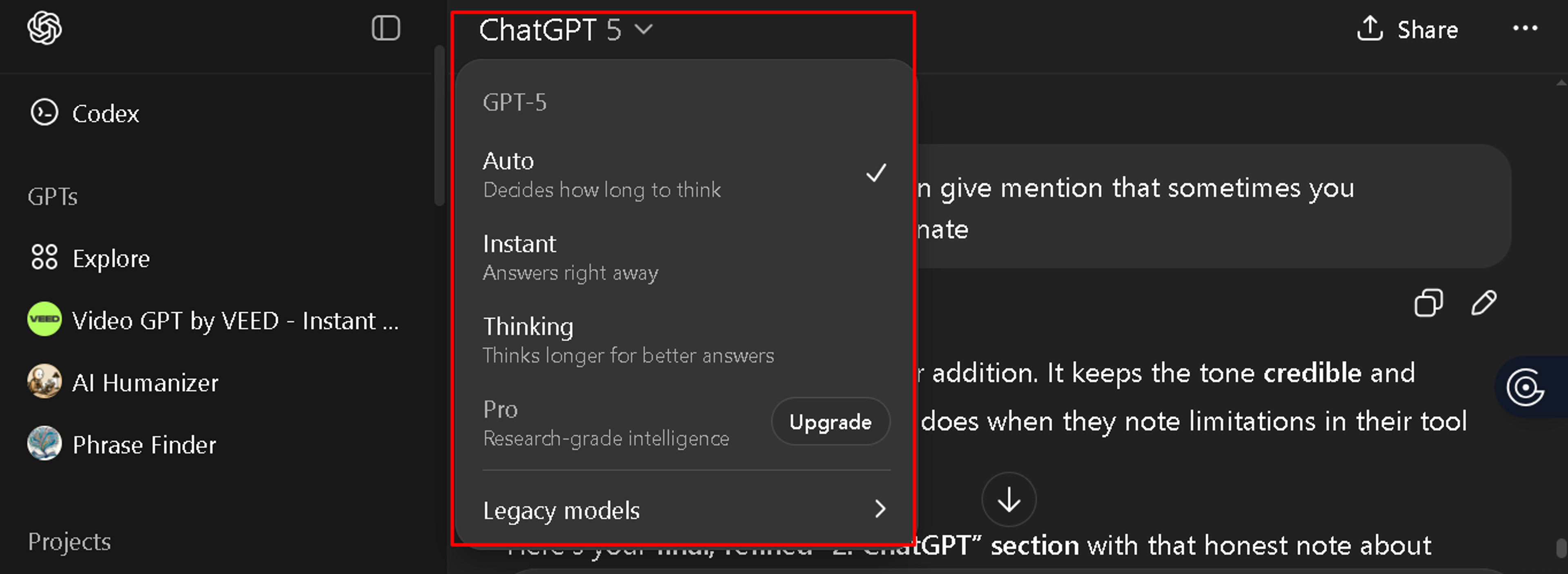ChatGPT 5 Model